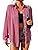 Women's Solid Semi-Formal Button Down Dalta Shirt, Long Sleeve Casual Shirt, Loose Fit, Onion Pink